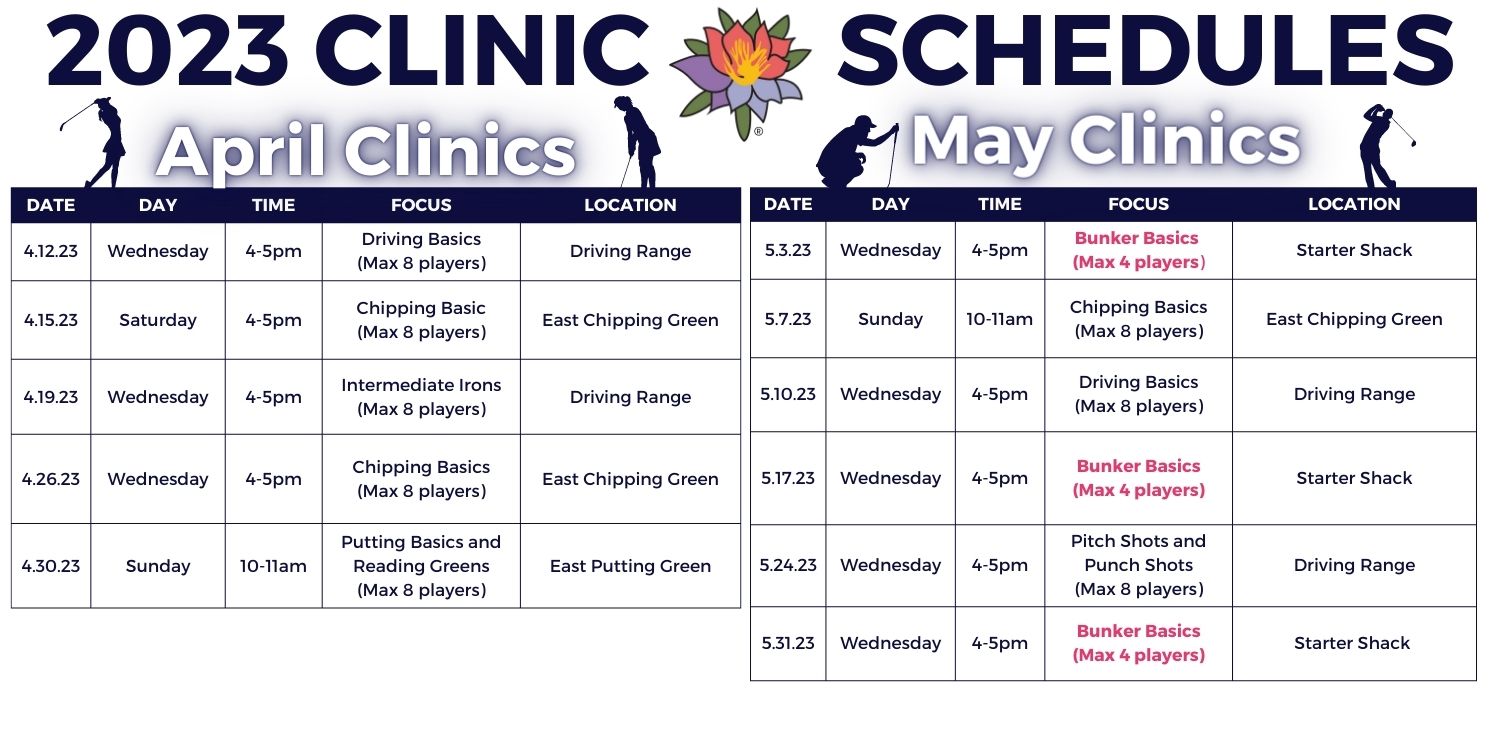 APRIL AND MAY CLINICS 